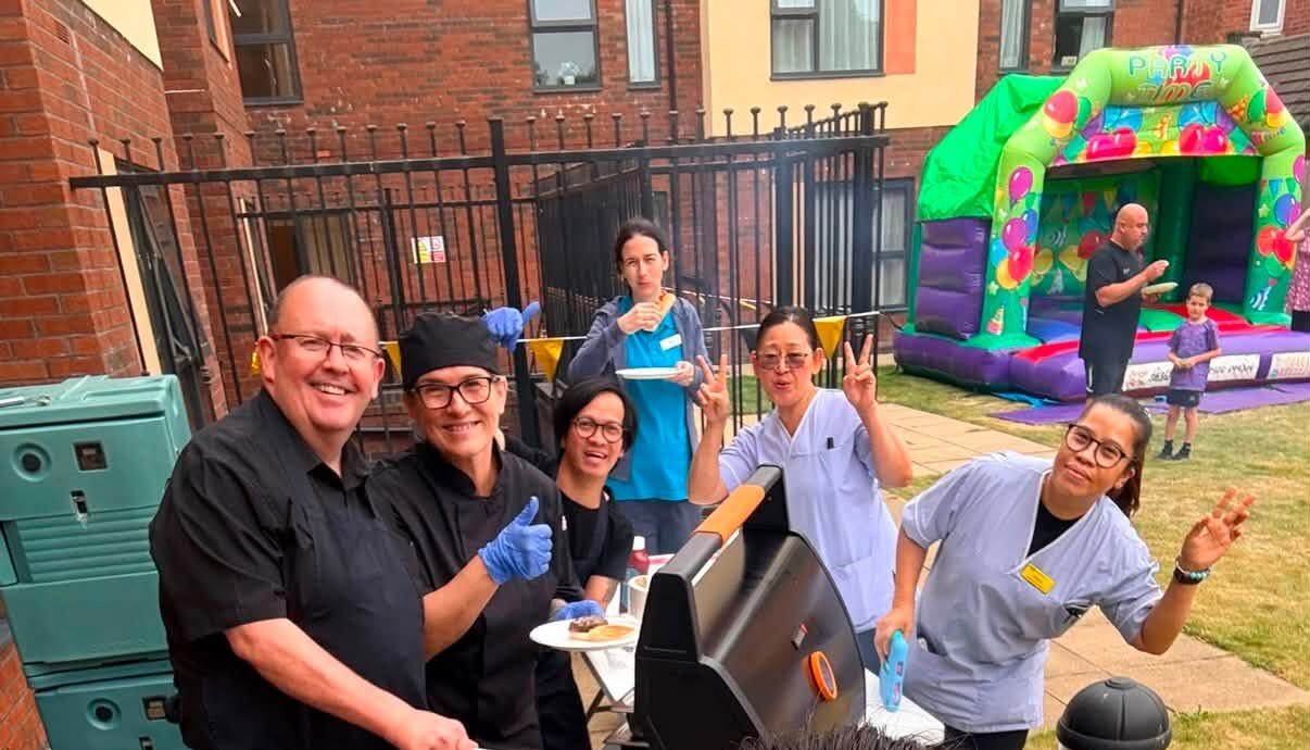 care team taking selfie